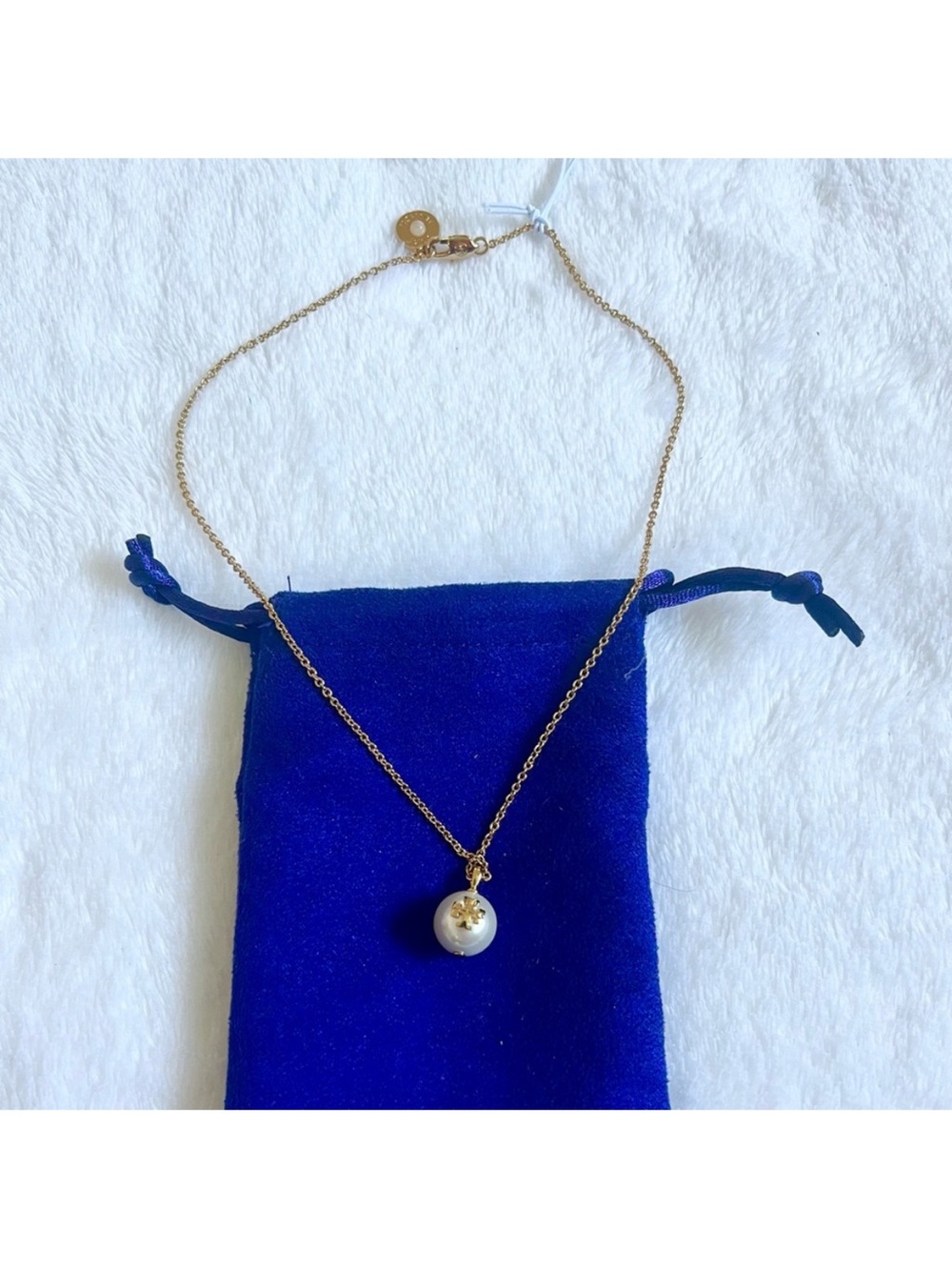 TORY BURCH ROPE PEARL CHAIN NECKLACE #60271